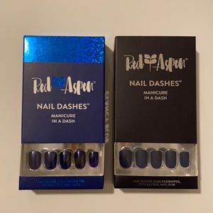 Red Aspen Nail Dashes Clancy Blue & Shine Like A Sapphire